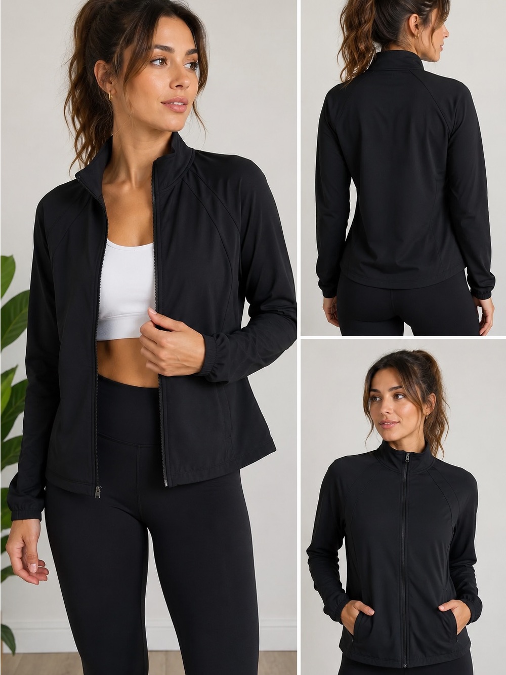 VOGO Athletica Black Full-Zip Utility Jacket
